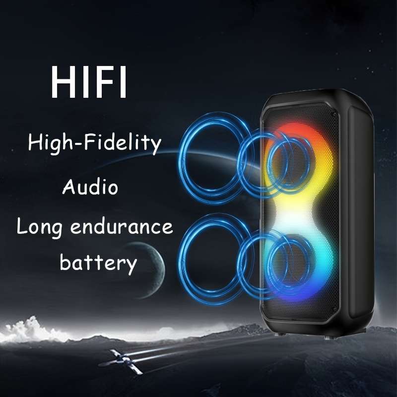 Premium With Enhanced Bass Large Portable Wireless Tooth For Outdoor Party Blue