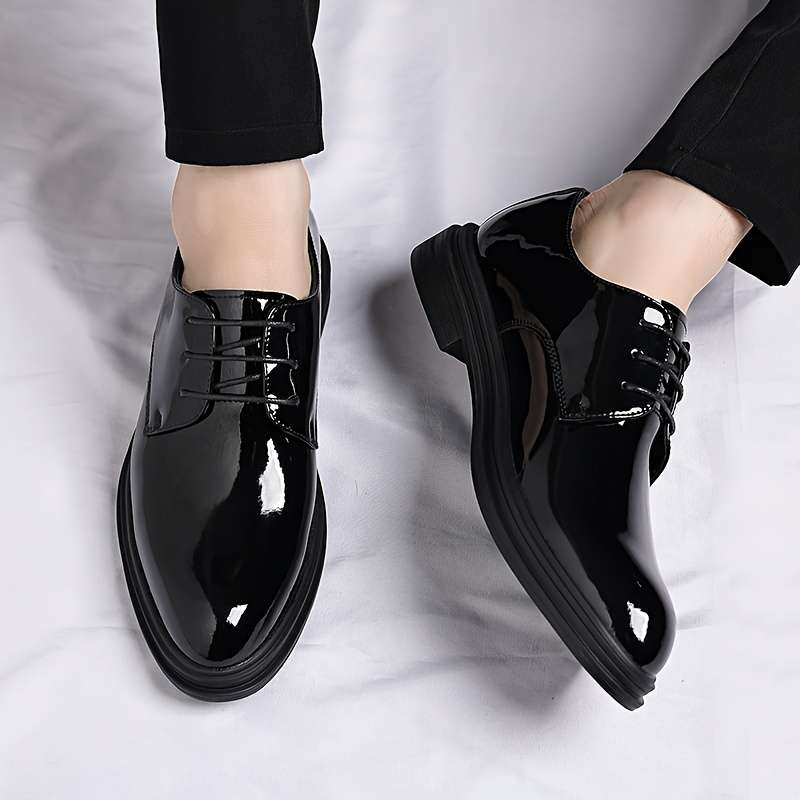 Mens Leather Shoes Color Black Sizeuk 5