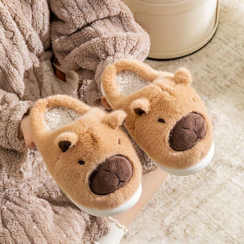Cotton Slippers Color Light Brown1 Sizeuk 6.5-7