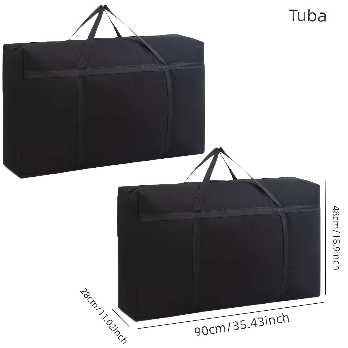 2Pcs Set 2 Moving Totes Packing Supplies Storage Tote Black Mediumx