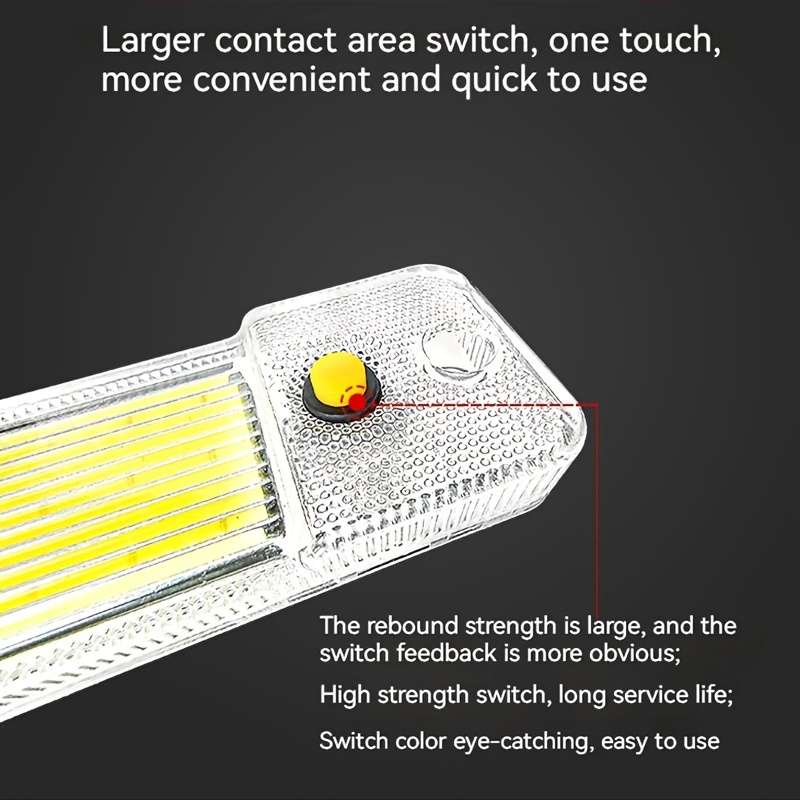 2pcs Car Reading Light COB High-brightness thin 12V 24V LED Cabin Interior Light Dome