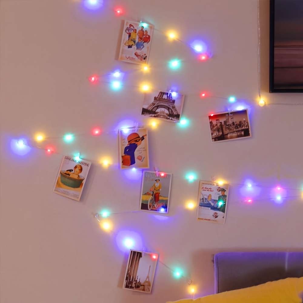 String Lights Color Multicolor Model3M 30Led 15 Clips