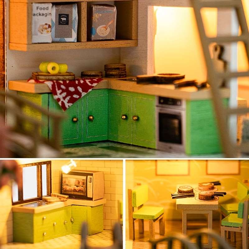 3D Building Model Puzzle Set Items Dream Town Add  Tools