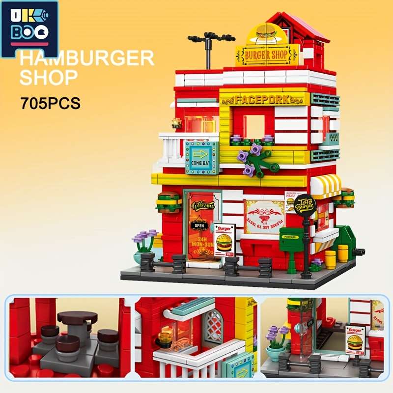 3D Building Model Puzzle Set Style Hotel