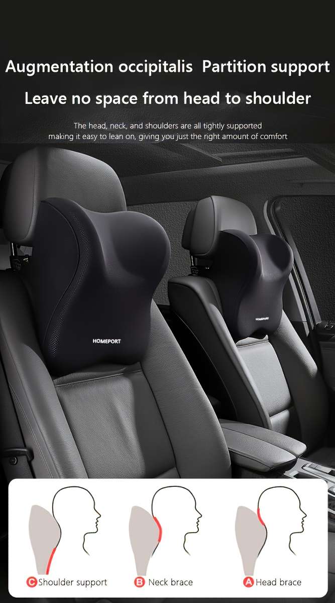Car Seat Cushion Light Gray 2Pcs