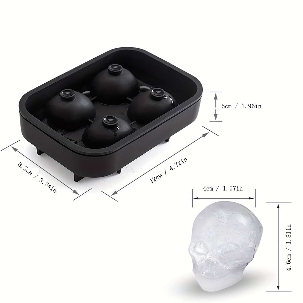 Ice Molds Material 6 Grid Skull