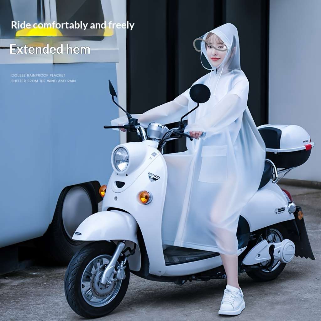 Raincoat Translucent White Size Asian M