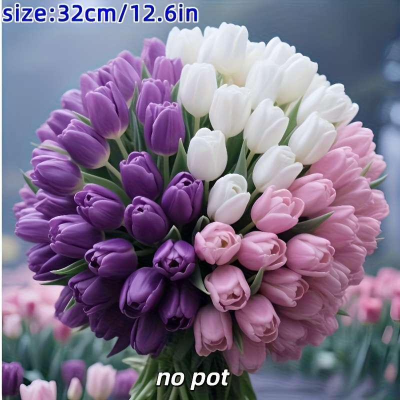 Simulated Flower Quantity 5Pcs White5Pcs Pink5Pcs Purple