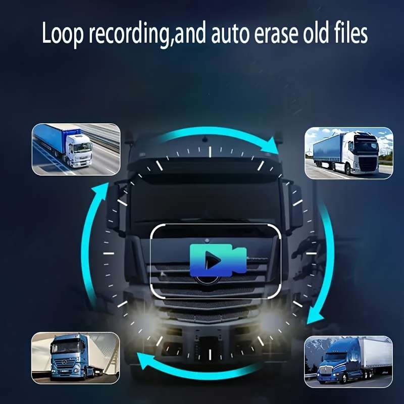 Inch Large Screen Channel Monitoring Dash Cam Featuring Memory Reversing Backup