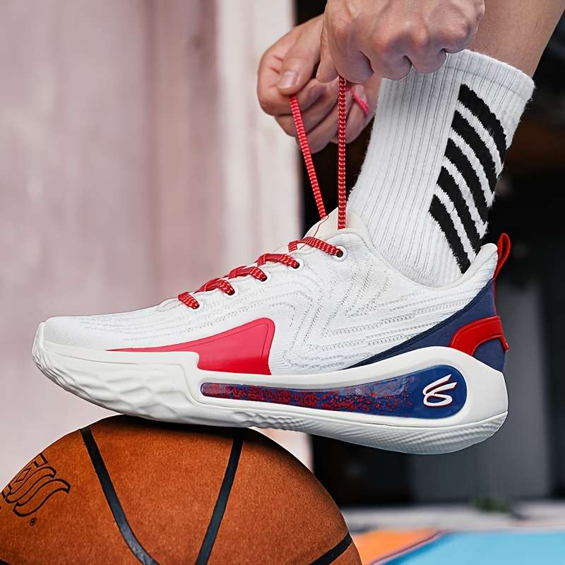 Sneakers White Red Size Uk 7