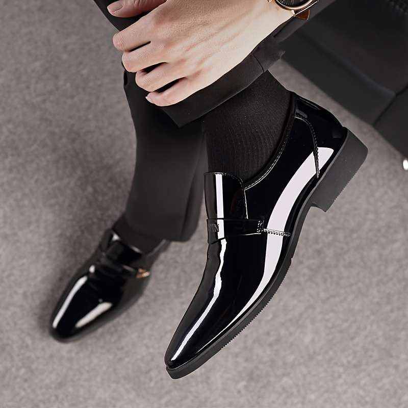 Mens Leather Shoes Color Black Sizeuk 8