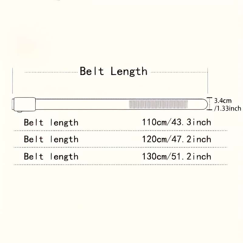 Belt Color Black Size 120Cm 47.2Inch
