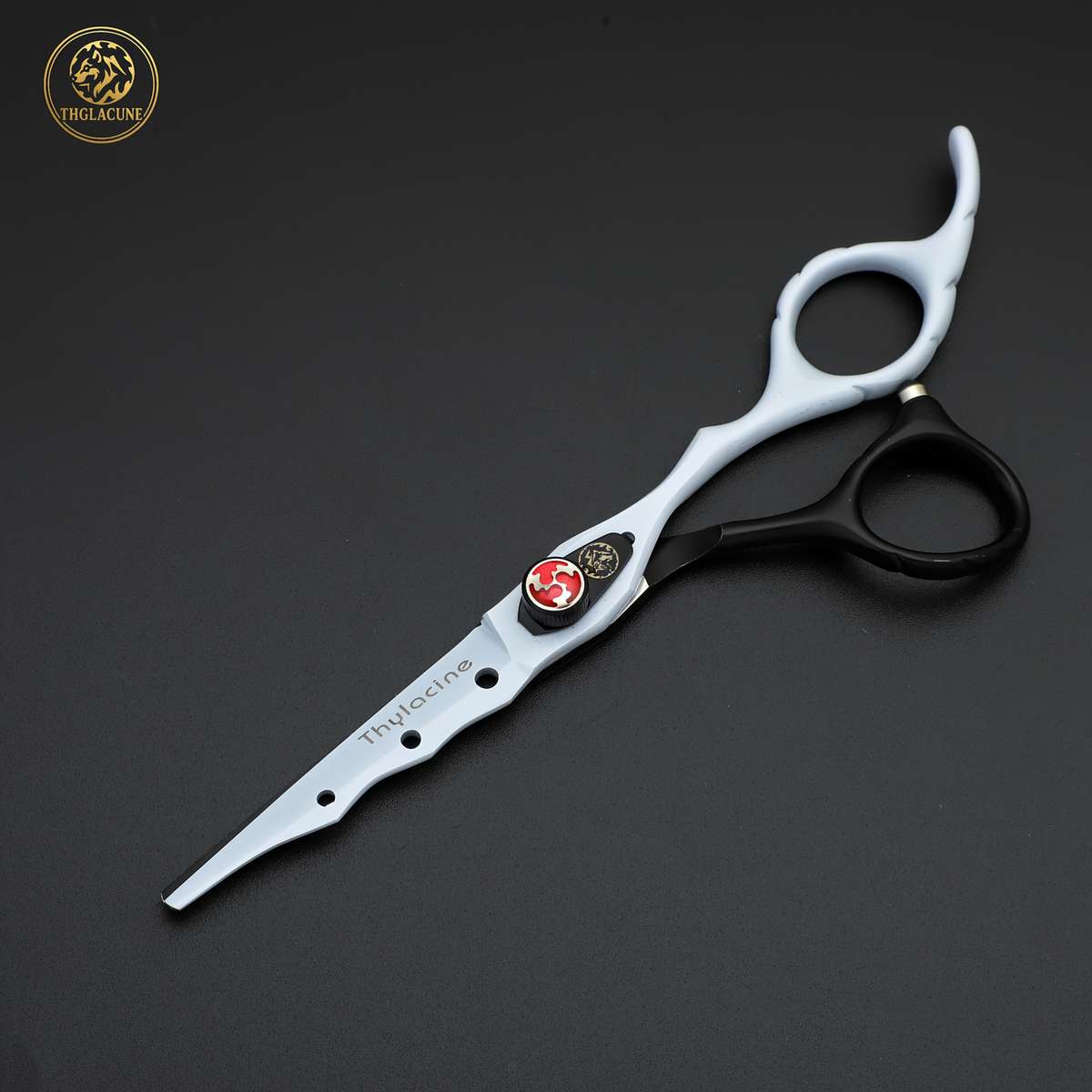 Hairdressing Scissors Style Genuine Thglacineh Black And Blue Dual Tone Straight Scissors