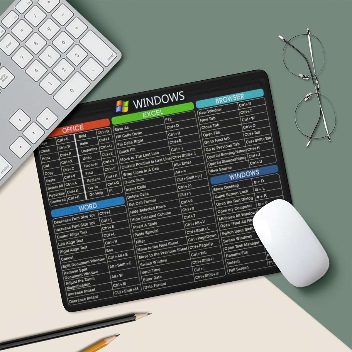 Mouse Pad Size 9.5*7.9*0.12*0.12Inch