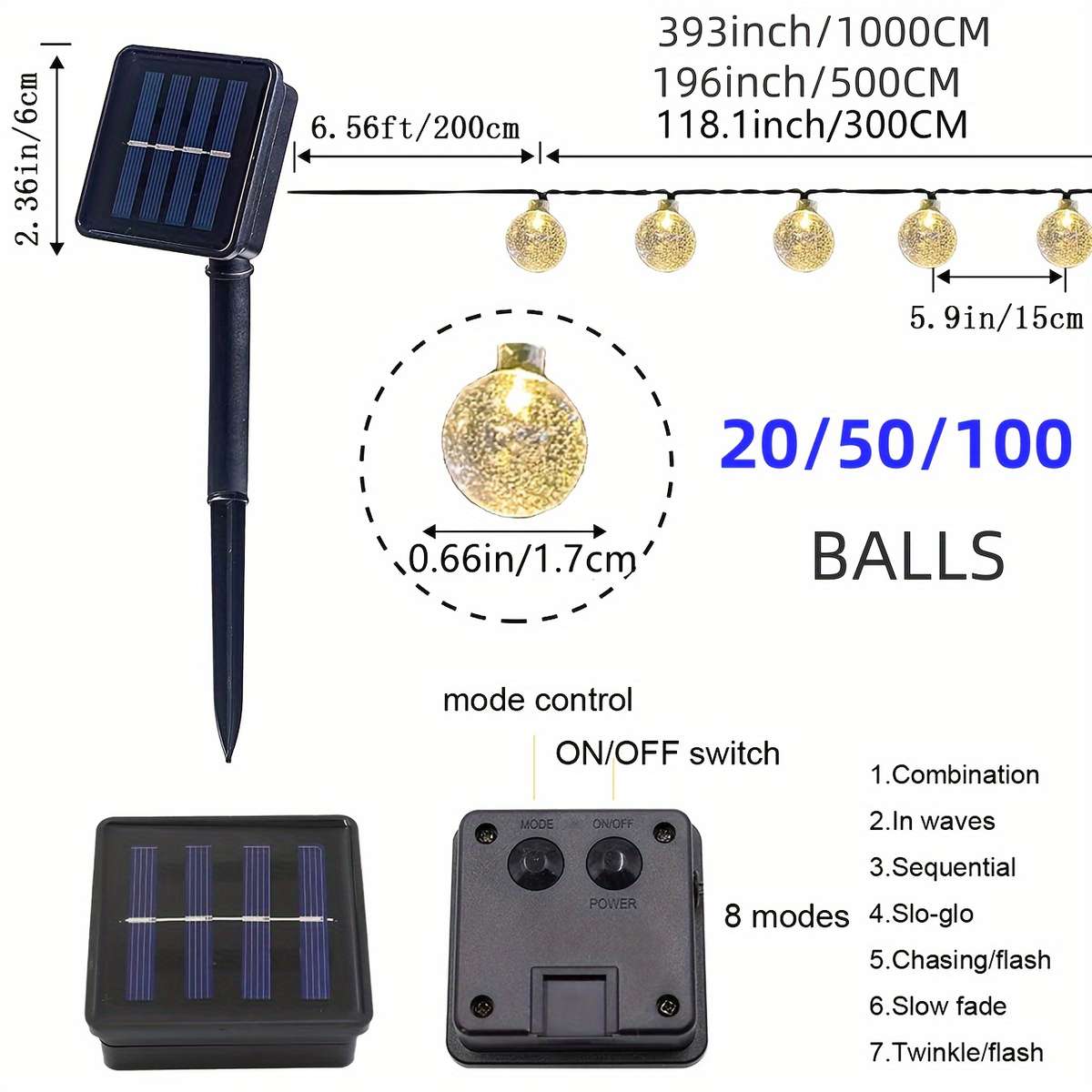 String Lights Color Warm Color Model7M 50Leds