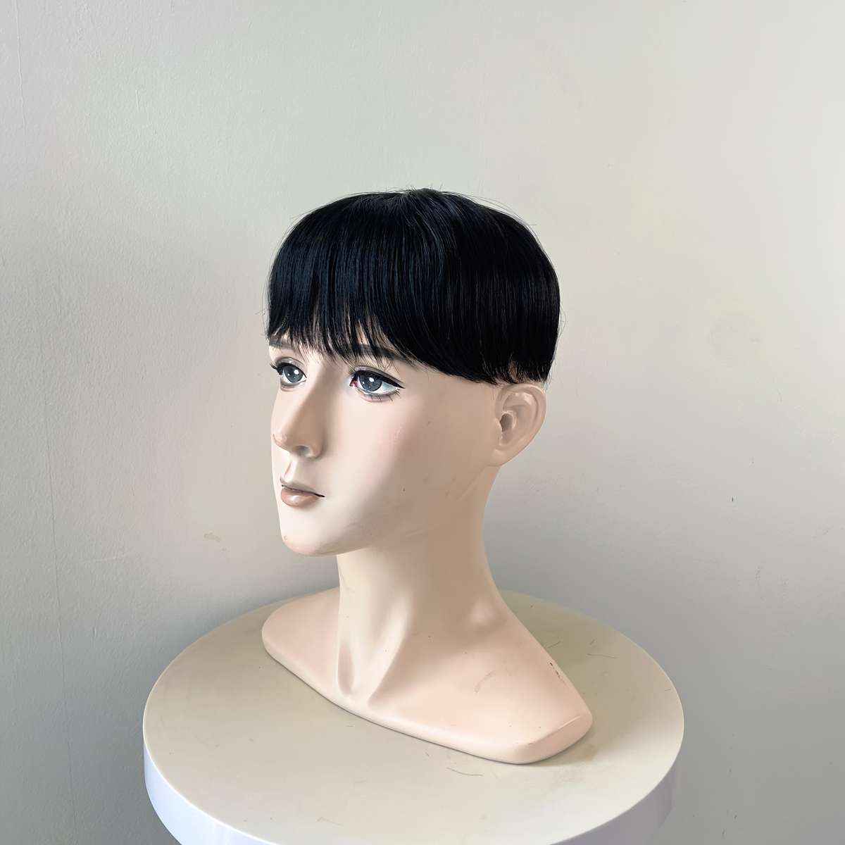 Black Mens Wigs Hair Length 5.08Cm