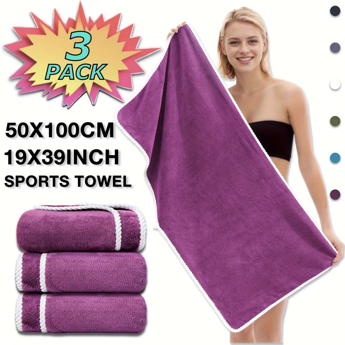 Towel Color Army Green 3Pcs 50*100Cm