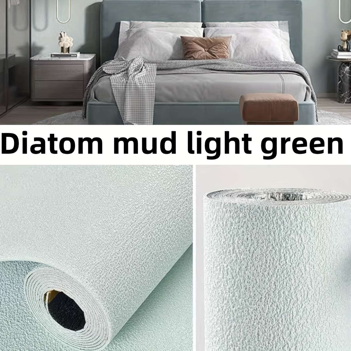Pro Static Cling Desk Wrap color Gray in diatom mud size 10mx50cm