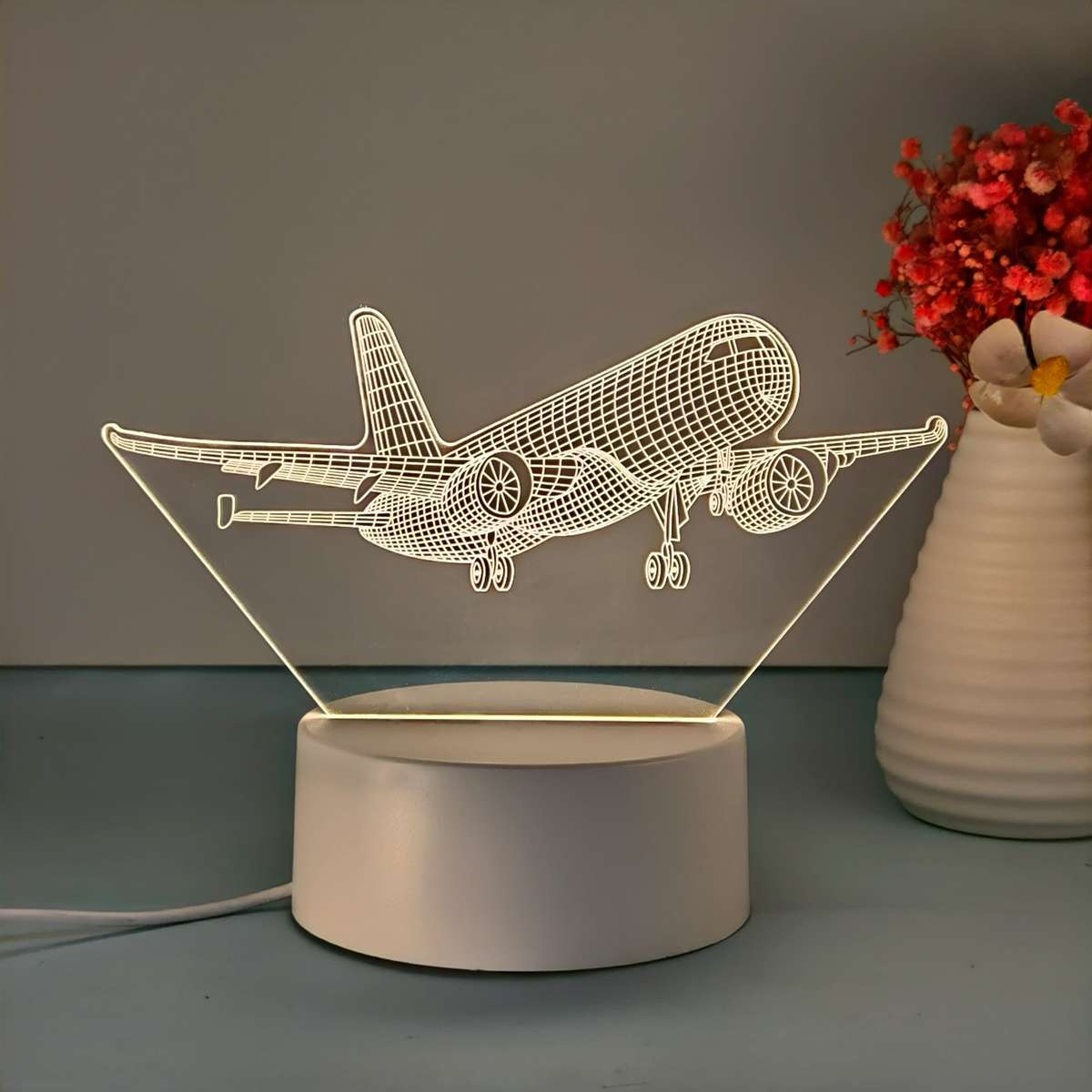 Night Light Style 7 Colors Touch Black Base