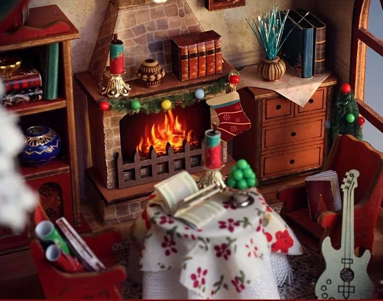 Building Toy Architectural Model Toy Set Style Christmas Cozy Cabin