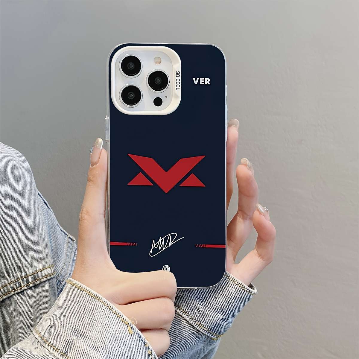 1Pc Mixed Color For iPhone 14 Pro Max F1 VER Signature Design Phone Case