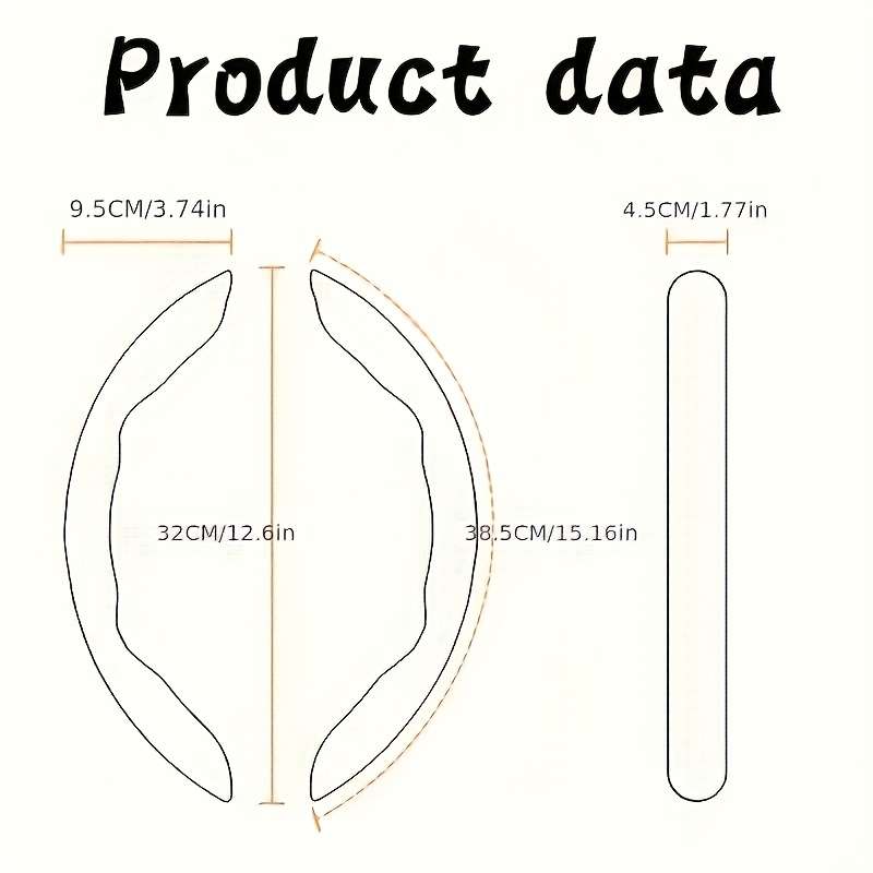 Car Steering Wheel Cover Three Piece Set White