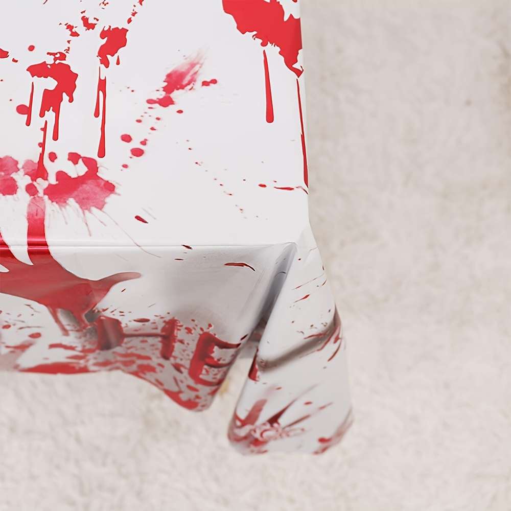 Halloween tablecloth decoration color 1pc x Blood Handprint Tablecloth 183cm