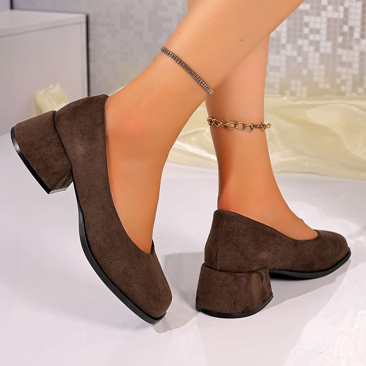 Women S High Heels Color Light Brown1 Sizeuk 3