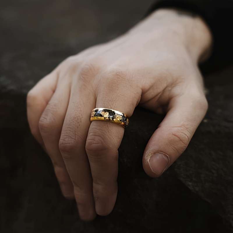 Dainty Fashion Gift For Her Band Color Golden Size 7