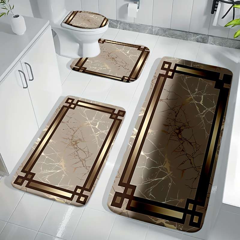 Floor Mats Items 4 Piece Bathroom Set