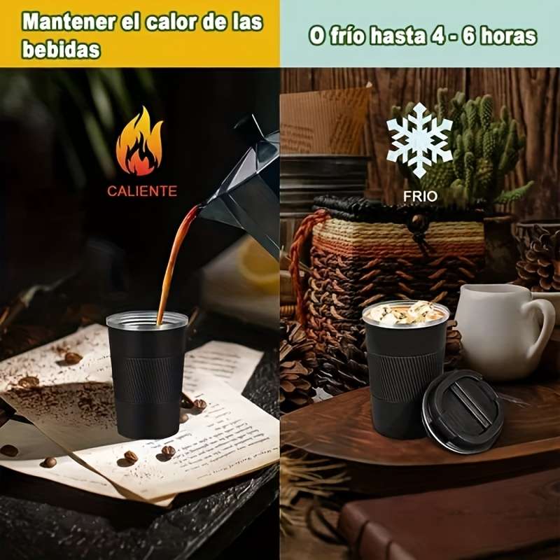 Portable French Press Coffee Maker Double Wall Insulated Travel Mug With 450Ml
