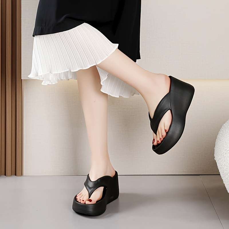 Ladies Summer Flip Flops White Uk 4.5-5