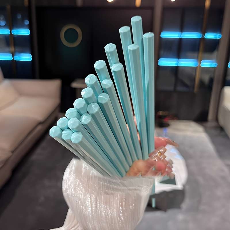 Chopsticks Quantity 5 Pairs Simple Blue