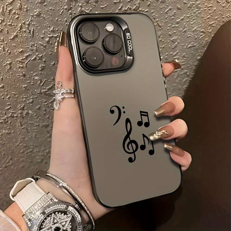 1Pc Mixed Color For iPhone 14 Cute Musical Note Phone Case