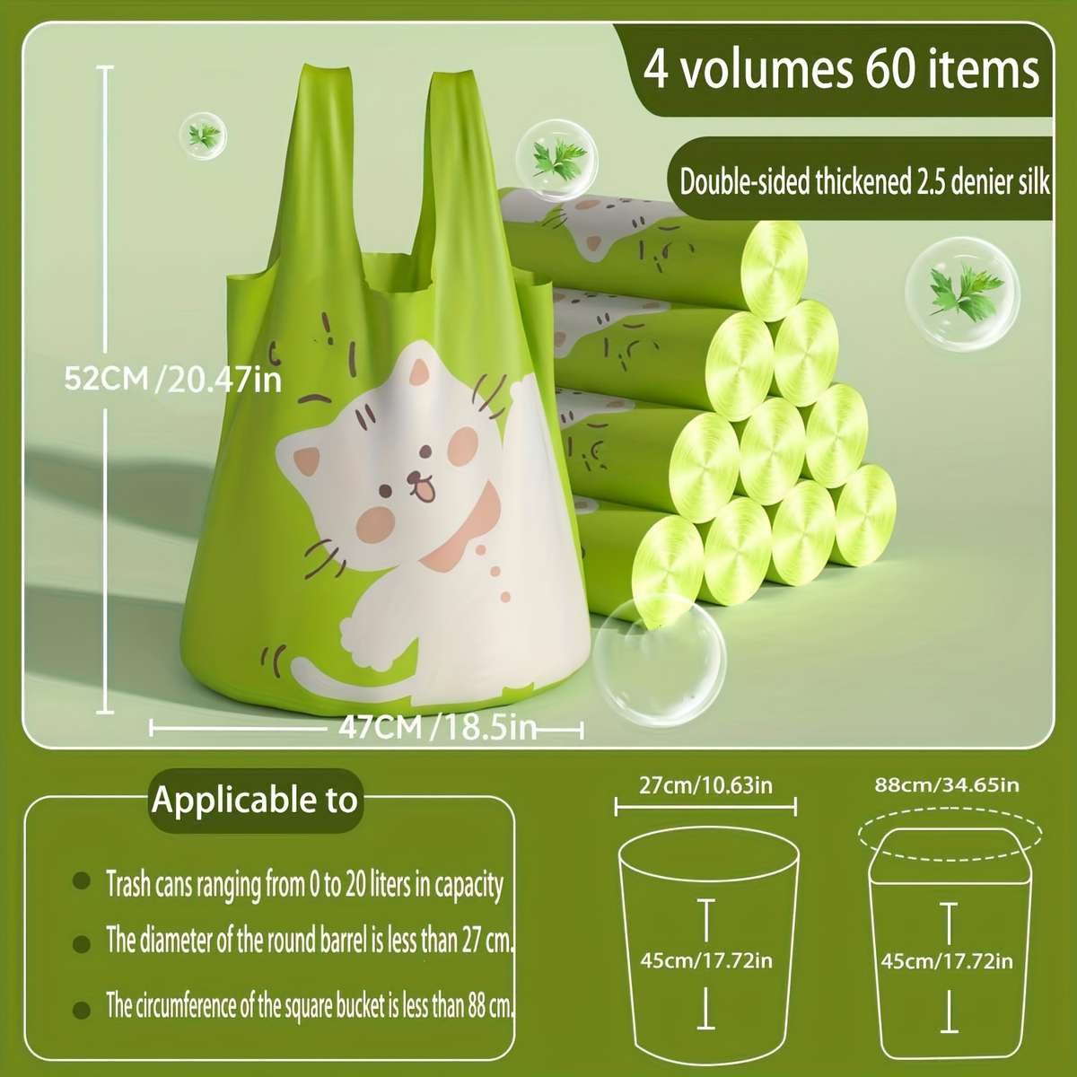 Trash Bag2 Rolls 30Pcs