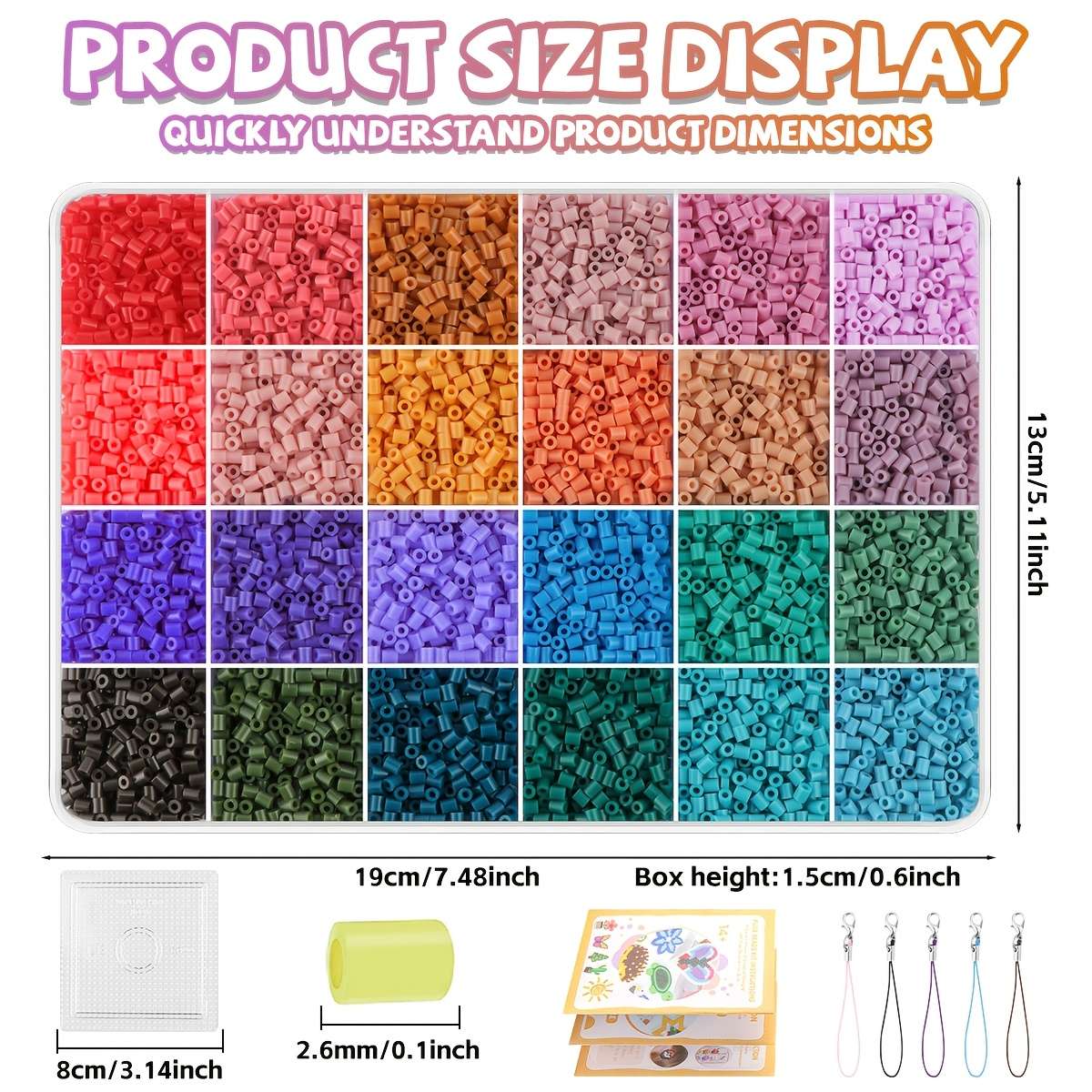 Perler Bead Set 24 Colors  L