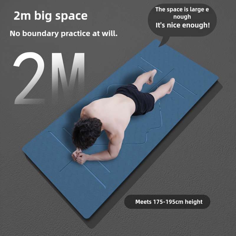 Yoga Mat Deep Grey Items 200*100Cm*6Mm