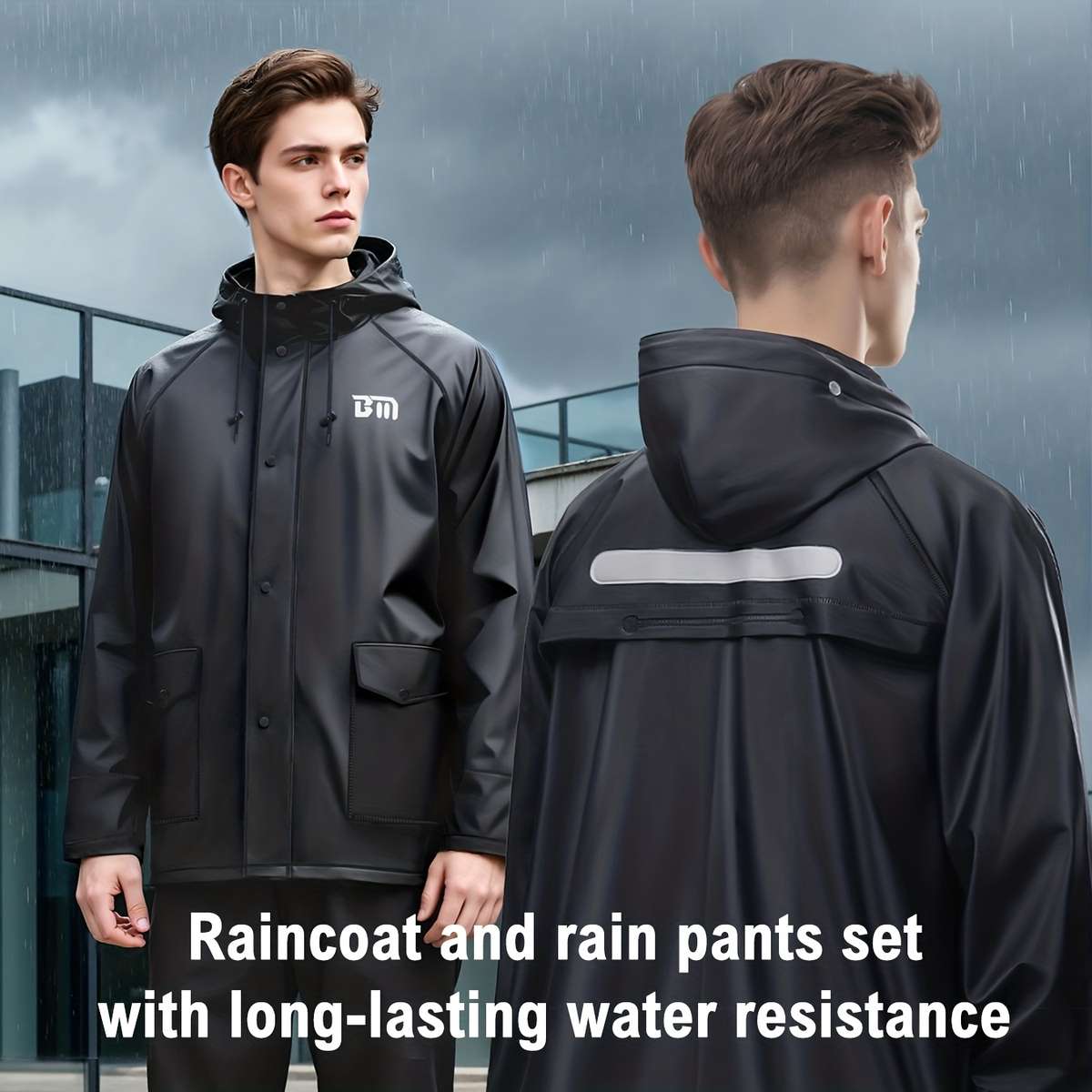 Raincoat Black Size 3Xl