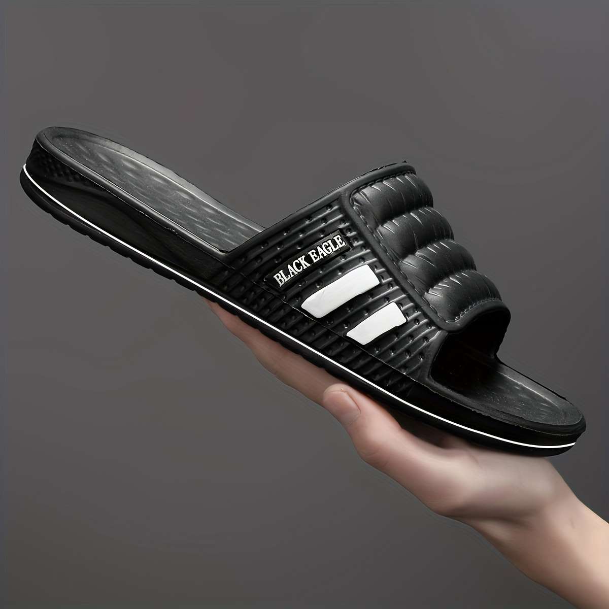Men Slippers Summer Style Grey Size Uk 7