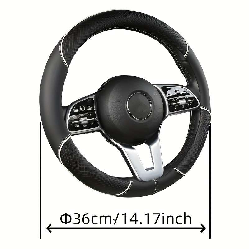 Car Steering Wheel Cover Orange (D Shaped)