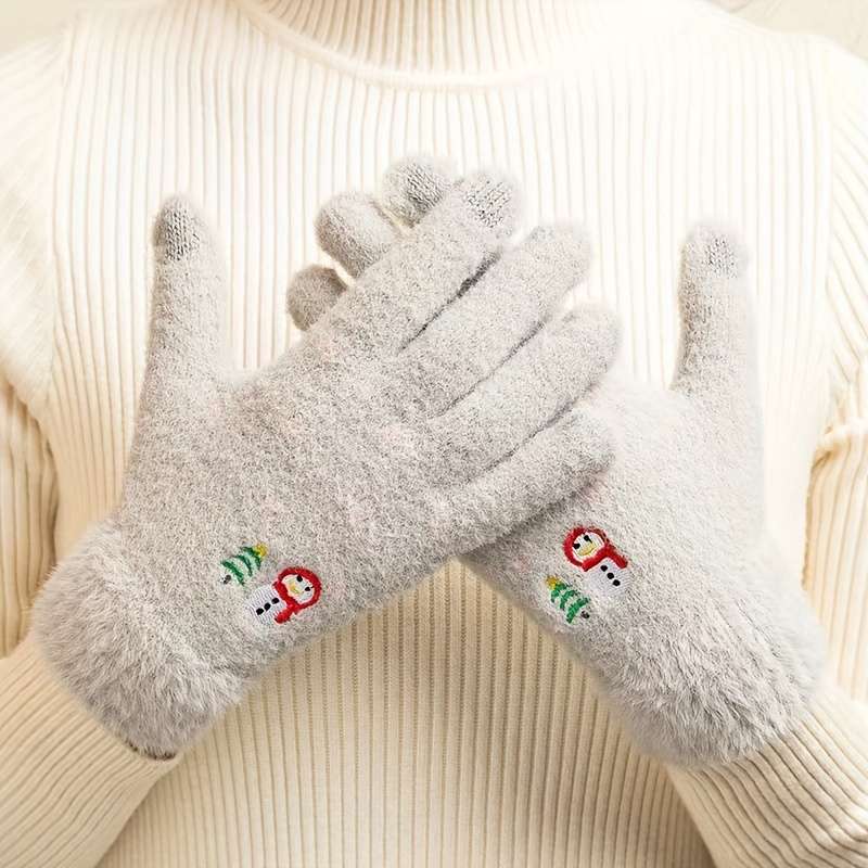 Winter Gloves Color White