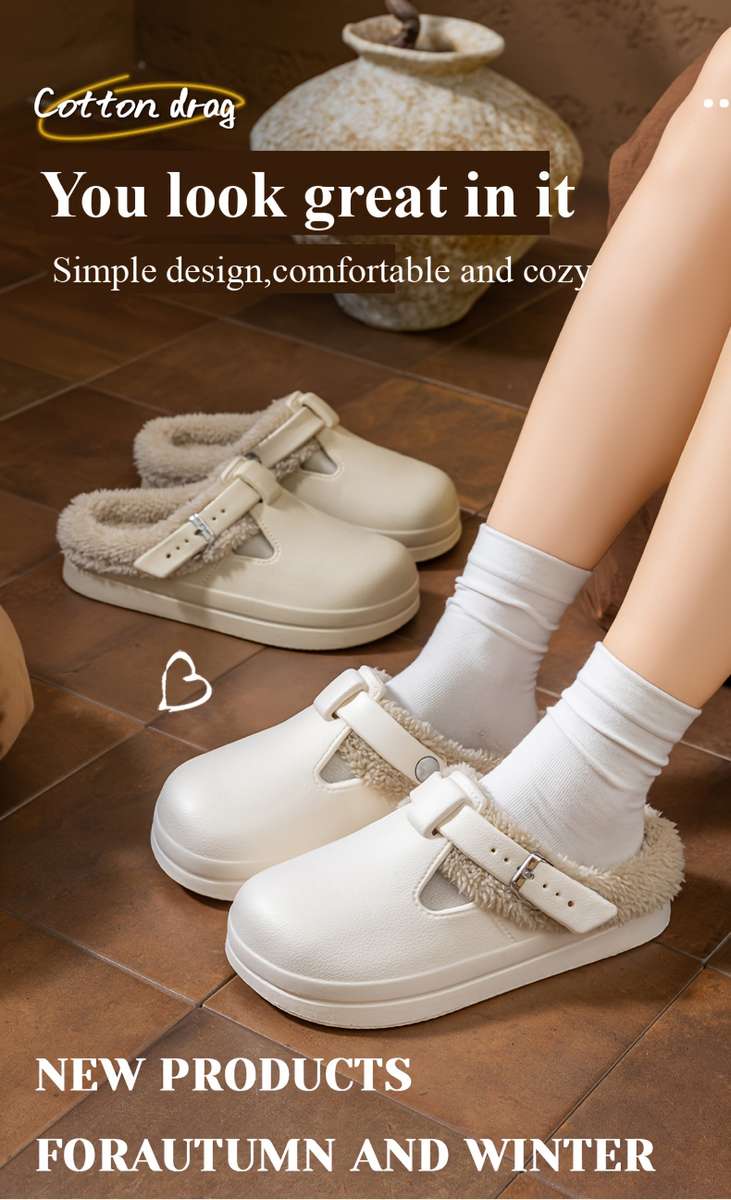 Cotton Slippers Color White Sizeuk 4.5-5