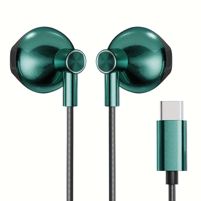 Wired Headphones Green Model Type-C Digital Decoding Plug
