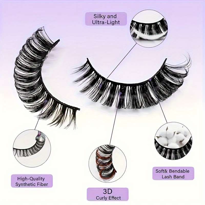 False Eyelashes Quantity 20 Pairs Of Mixed