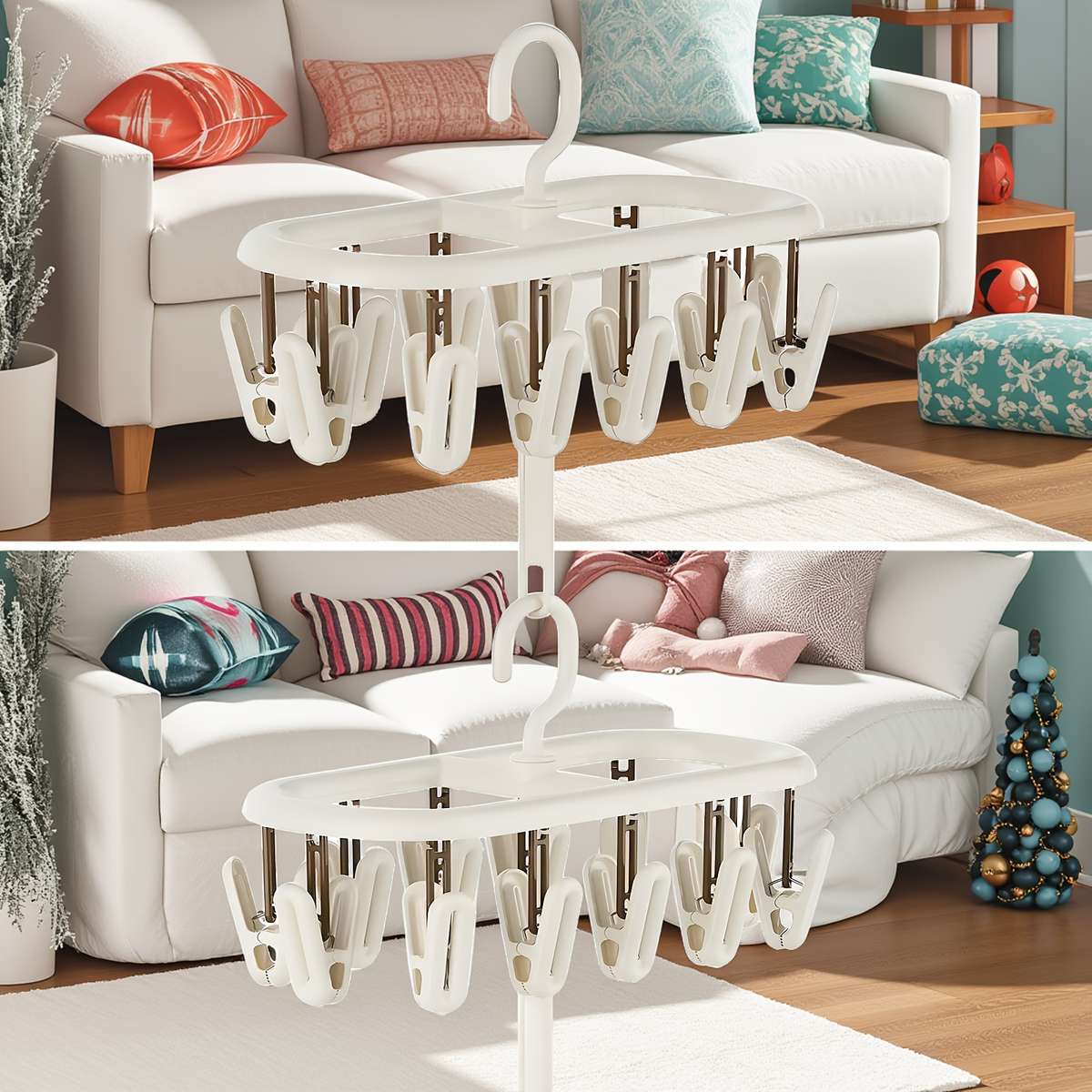 Clothes Rack 2 Pack Beige