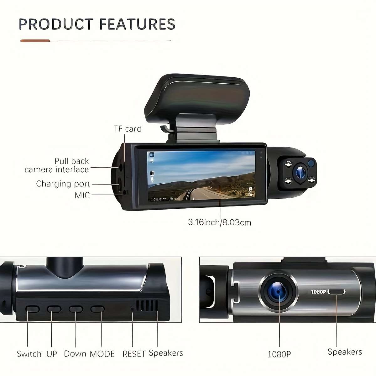 Dashcam Style M8 No Card
