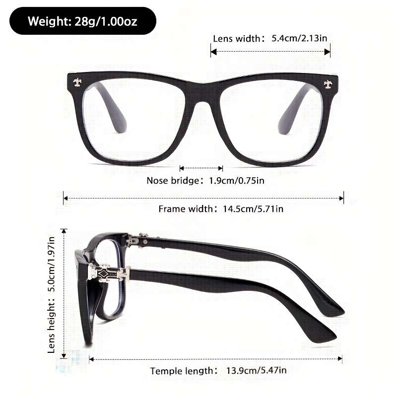 Glasses Color Black Silvery  Tea Color  Leopard Print Quantity3 Pairs Per Box