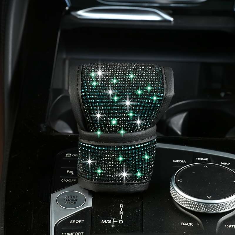 Car Interior Decor Gear Cover 1Style Colored Artificial Rhinestone