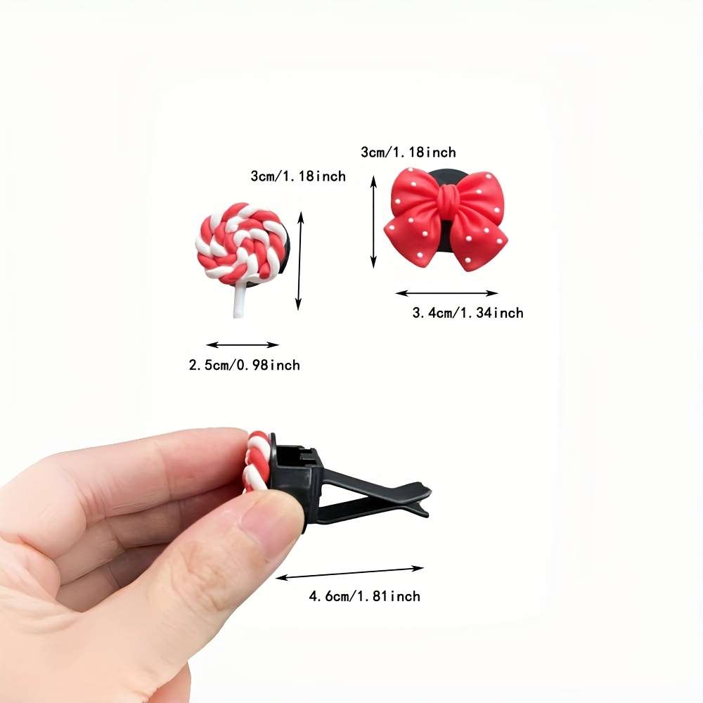 Car Interior Decor Items 2 Pieces Bow  Add  Lollipop
