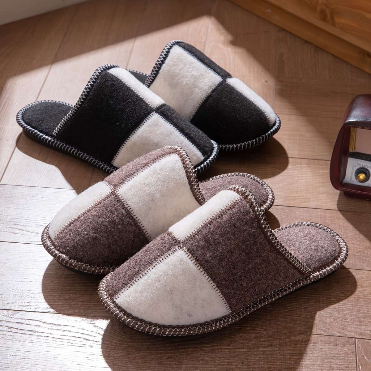 Cotton Slippers Color Grey Sizeuk 7.5-8